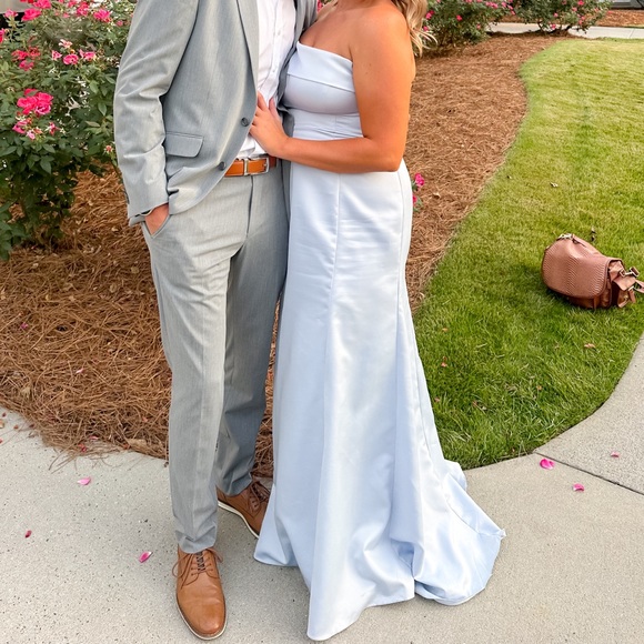 Mori Lee Bridesmaid Dress (Color Fog) Style #21849 - Picture 4 of 4